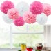 9 Pack Mixed Tissue Paper Pompom Pom Poms Hanging Garland Wedding Party Decor